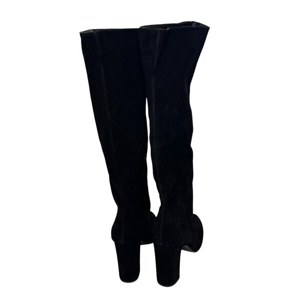 Steve Madden Evey Suede Knee High Pointed Toe Heeled Boot Womens 10 M Black NEW - Picture 4 of 7